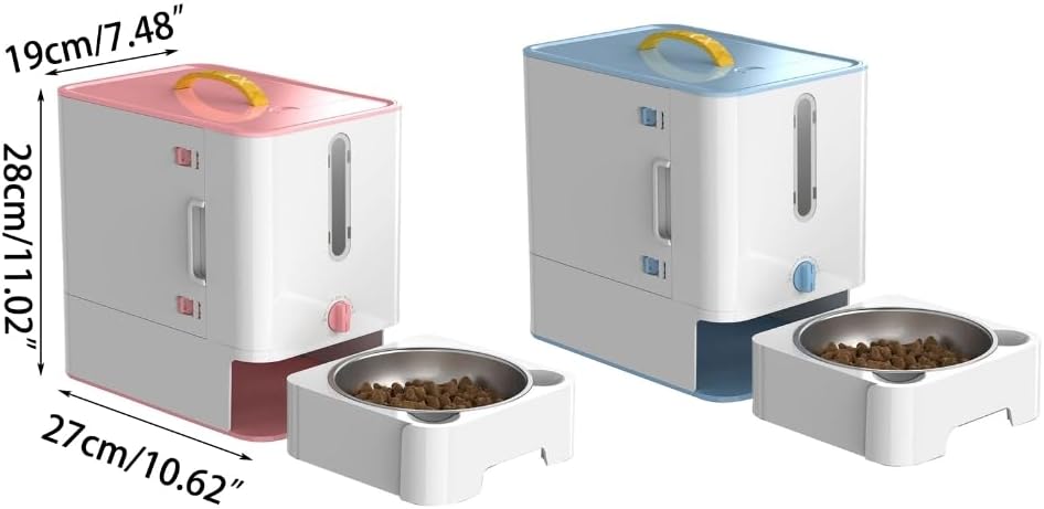 Multiple Functional Food Storage Feeding Bowl with Large Capacity Food Storage Feeding Device for Pet Cat Dogs