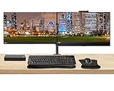 Lenovo ThinkVision T27hv 27-inch, 2-Pack Bundle with T27h, HDMI, DisplayPort, Webcam, Speaker, Microphone, Dual Monitor Stand, ThinkPad USB-C Dock, MK270 Wireless Keyboard & Mouse, Mouse & Wrist Pad