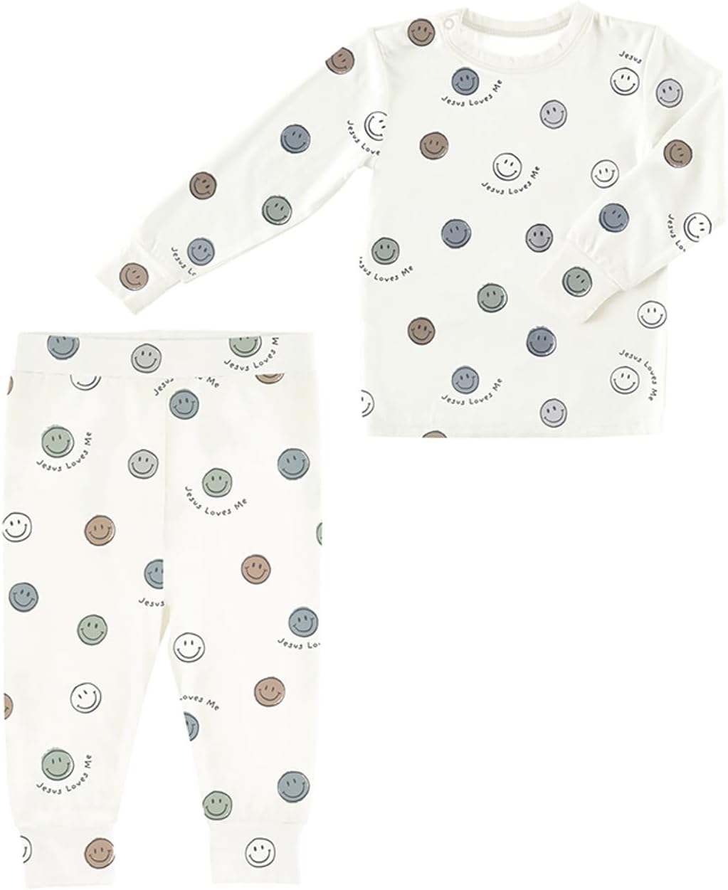 Stephan Baby 2-Piece Pajama Set - Baby & Toddler Sleepwear Smileys Jesus Loves Me