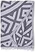 Produktbild Bersuse 100% Cotton Venice Dual-Layer Handloom Turkish Towel Handtuch, Silbergrau, 39X71 Inches