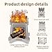 HOOFENI Portable Wood Stove, Folding Stainless Steel Camping Stove for Backpacking, Hiking, Outdoor Cooking, Compact and Lightweight, Durable Camp Stove for BBQ, Survival & Picnic,Father’s Day gift