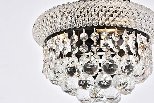 Elegant Lighting 1800F10C/Rc Royal Cut Clear Crystal Primo 3-Light, Single-Tier Flush Mount Crystal Chandelier, Finished In Chrome With Clear Crystals #TOP3
