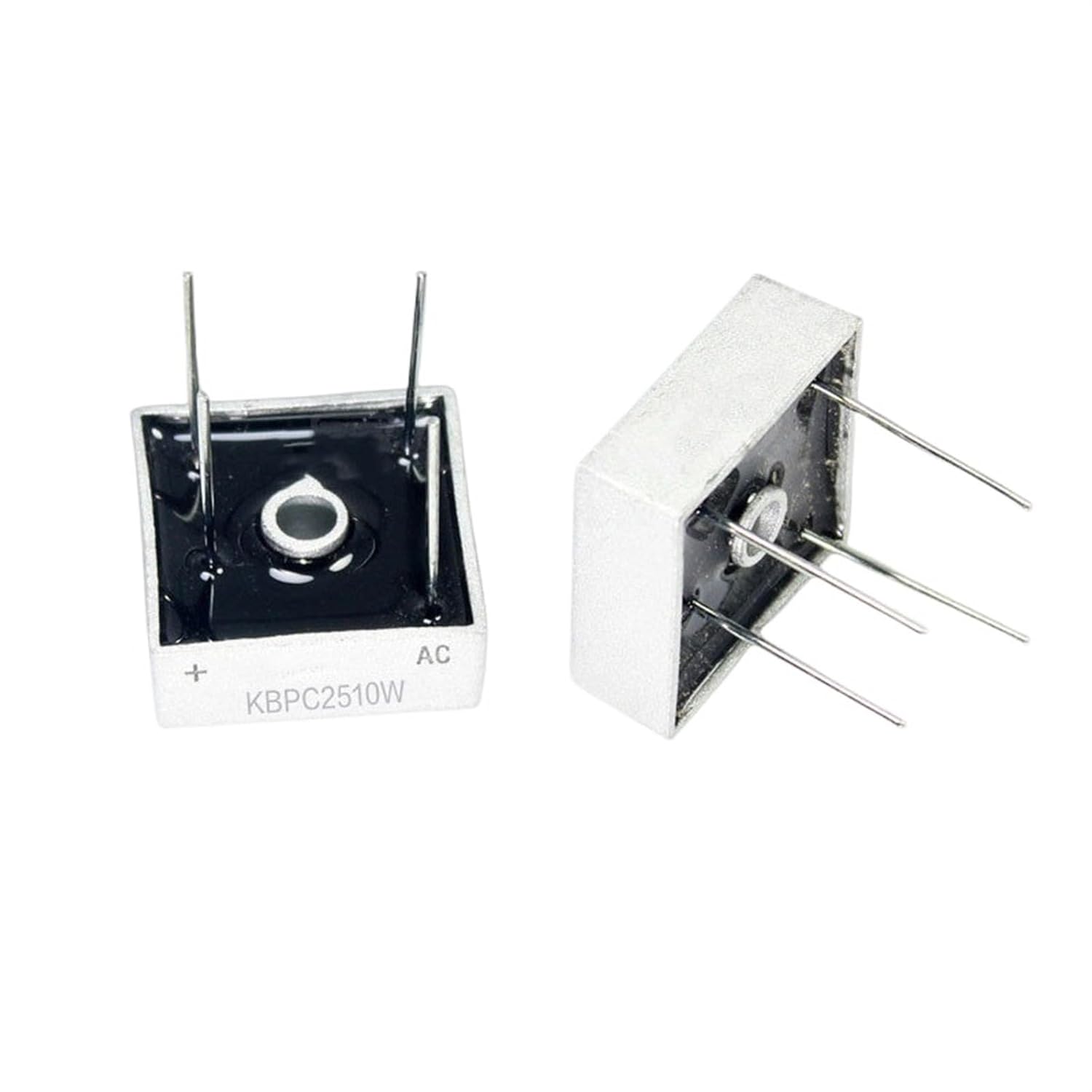 2Pcs KBPC2510W Bridge Rectifier 25A/1000V DIP-4 Square