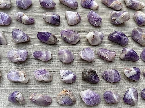 Image of 1 /2 LB Chevron Amethyst Tumbled Stones, Polished Chevron Amethyst Gemstone, Chevron Amethyst Healing Crystals (Chevron Amethyst)