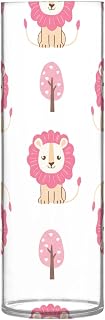 Kigai Pink Mane Lions Plastic Flower Vase, Modern Decorative Vase for Home & Wedding – Shatterproof, Lightweight, Waterproof 12-Inch