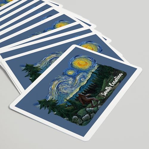 52 Cartas Poker South Carolina Starry Night Bigfoot miniatura 5