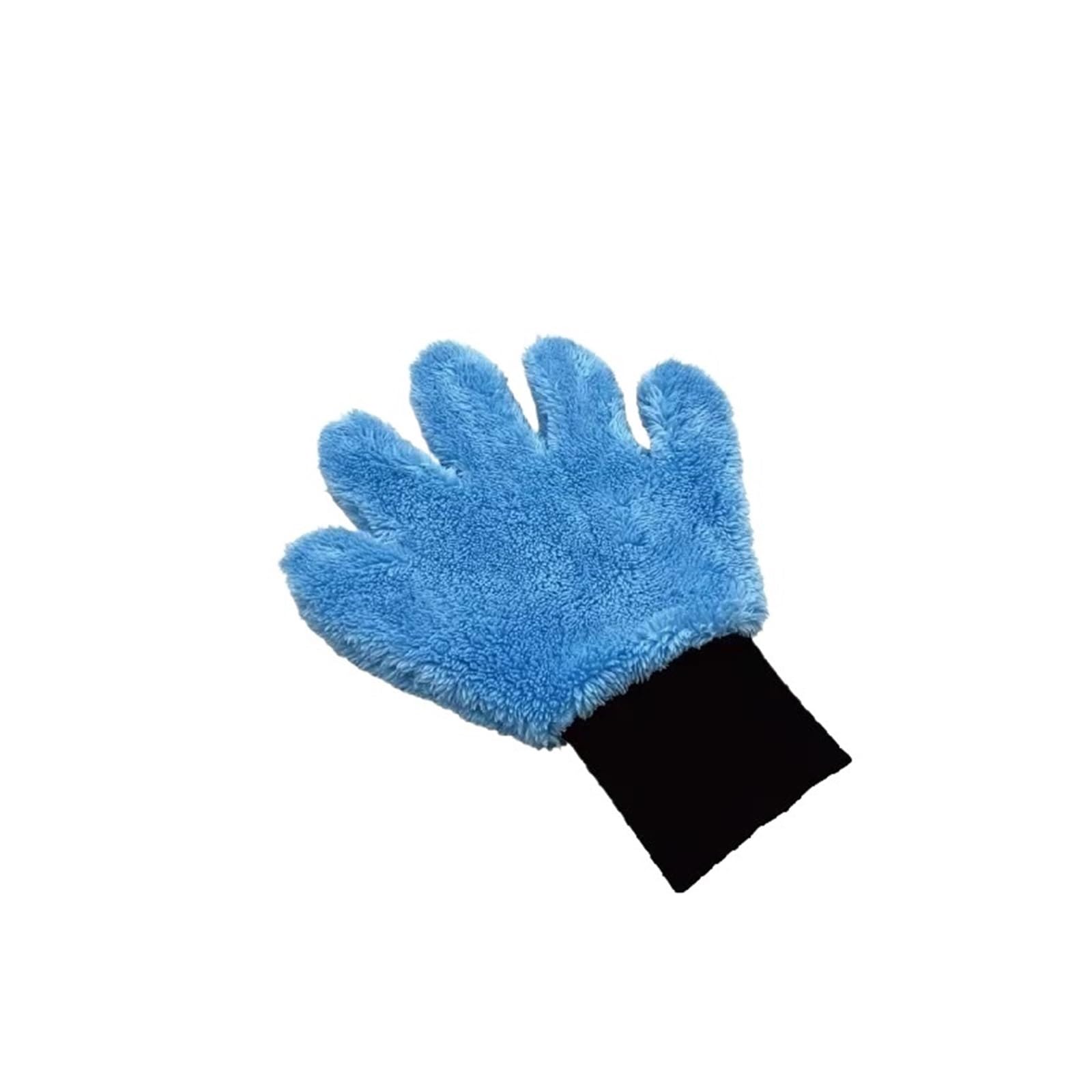 HEUchuan Fleece Car Wash Gloves 2 Pieces Plush Bear Paw Car Wash Glove - 5-Finger, Foaming & Scratch-Free Cleaning Mitt(Blue)