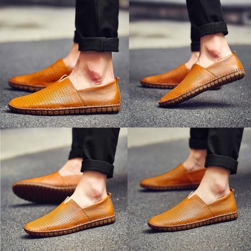 Men's Driving Loafers Leather Casual Slip On Shoes4