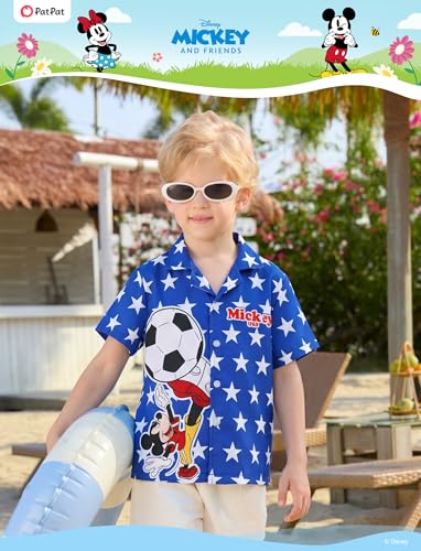Image of Disney Marvel Spiderman Cars Stitch Star Wars Mickey Boys Hawaii Shirt Button Up Dress Shirts Short Tropical Shirt Kids 2-13Y