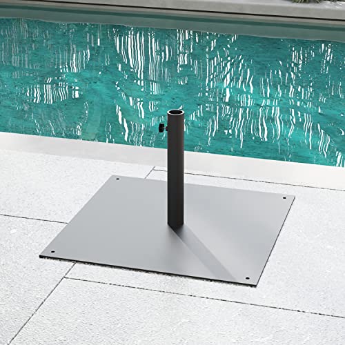 Sundale Outdoor SDUS-005 Umbrella Stand 42 Lbs Heavy Duty Square Steel Plate Stand Patio Umbrella Base thumb #7