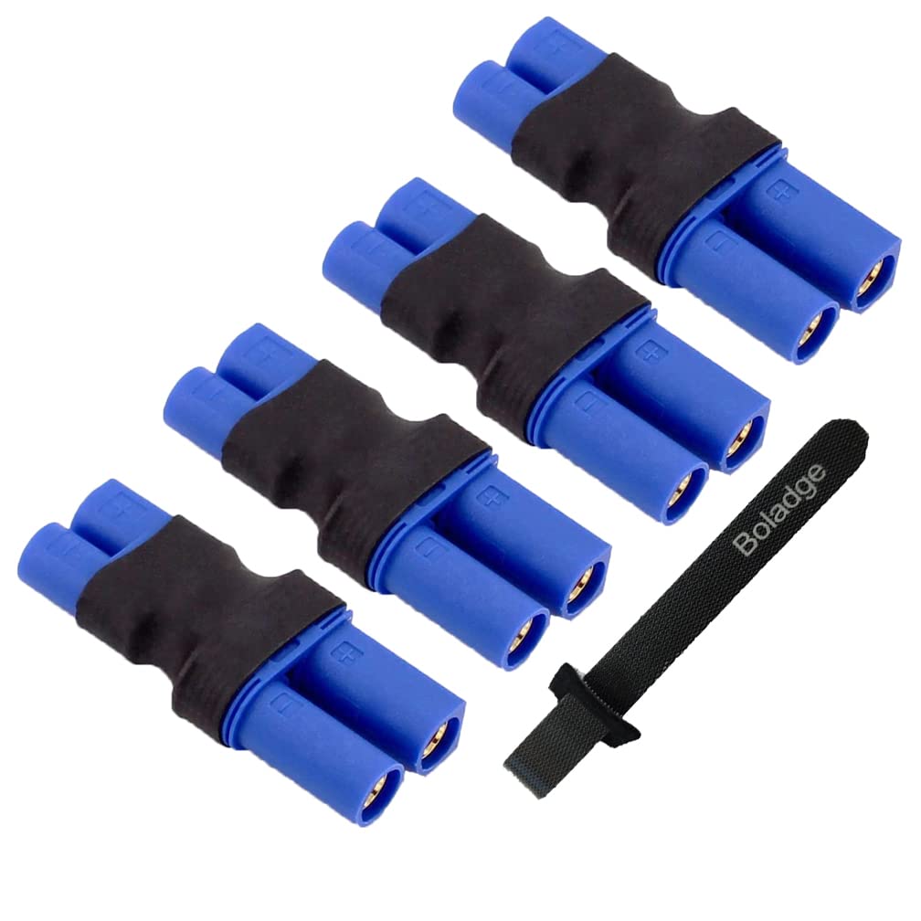 4 Piezas EC3 a EC5 Adaptador RC Macho Hembra Conector para RC Lipo Batería (EC3 Macho a EC5 Hembra)