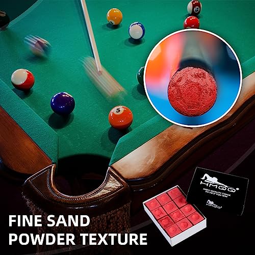 HMQQ Billiards Chalk (Dark Red Set of 12)