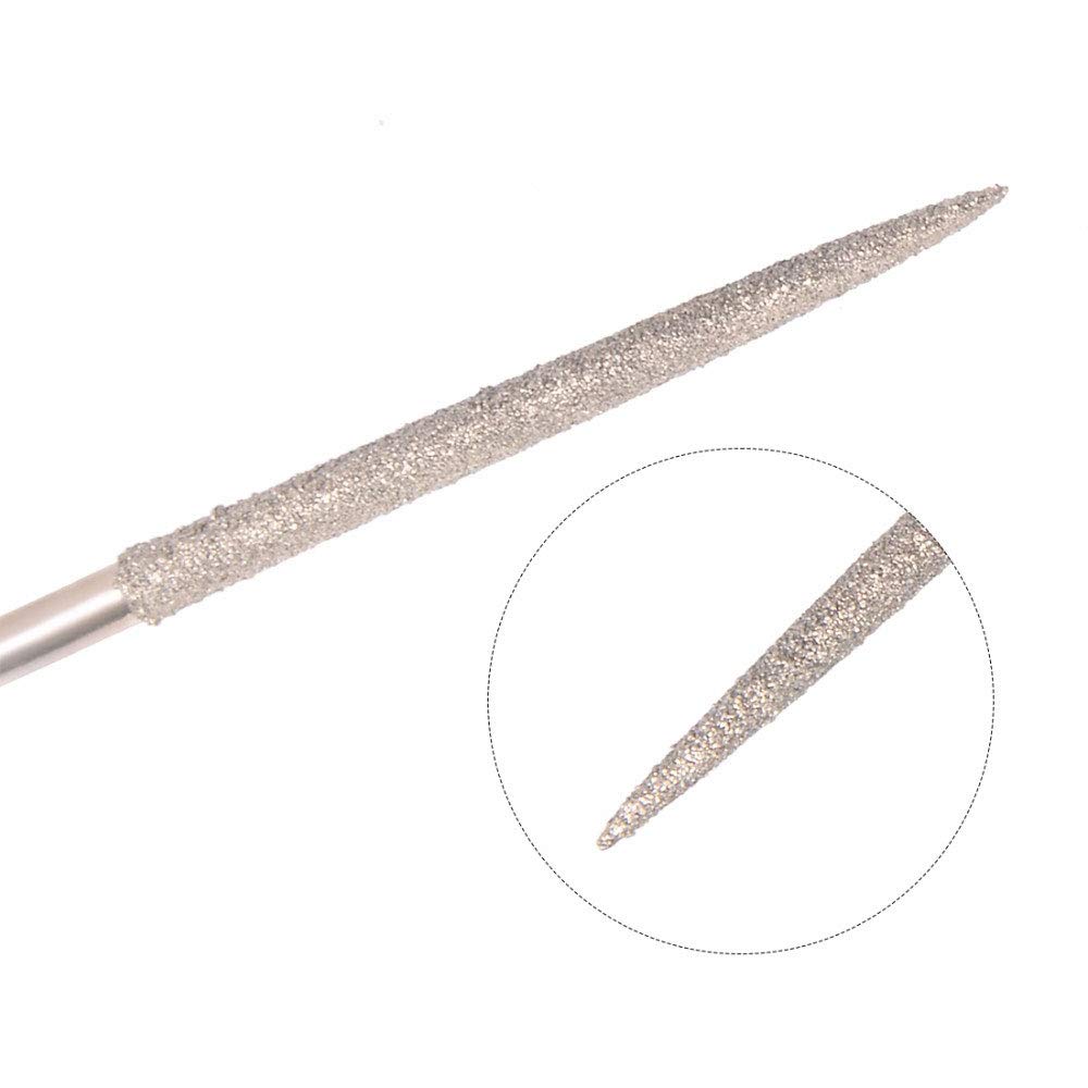 5 PCS Round Diamond Needle File for Glass Tile, Stone, Metal (140mm) - Image 3
