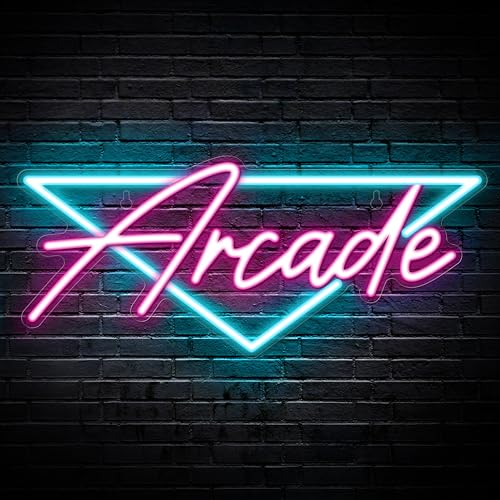 Kavaas Arcade Neon Sign LED Arcade Signs for Arcade Room Decor | Retro Neon Sign for Boys Bedroom Gaming Wall decor - Best Arcade Gifts for Teenage Boys Christmas
