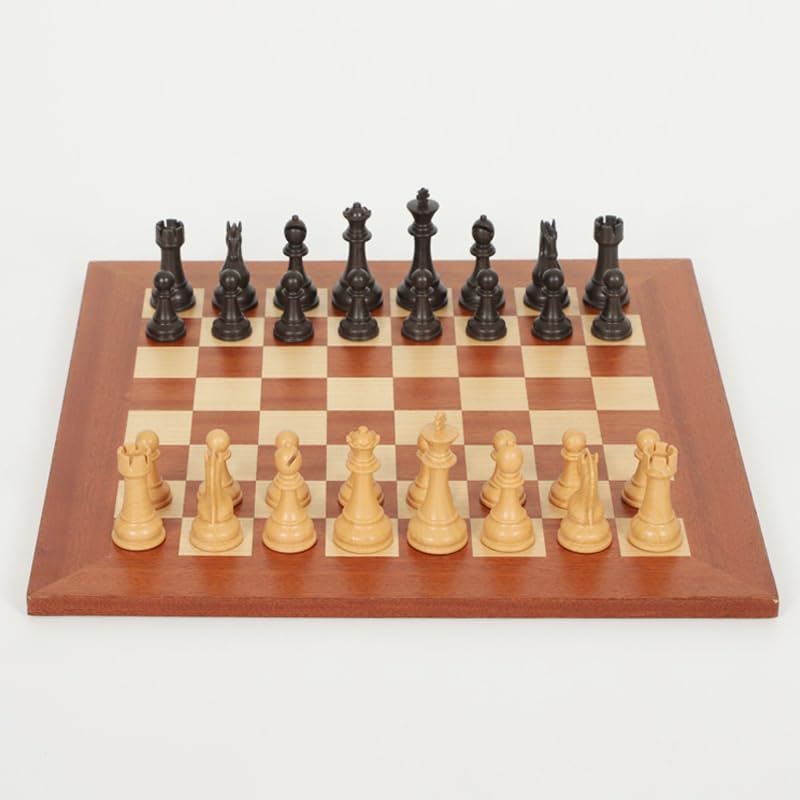 Set di scacchi in legno for adulti e bambini, confezione regalo, pezzi con slot for riporre i pezzi, set di giochi da tavolo for tornei professionali scacchiera portatile(48cm)