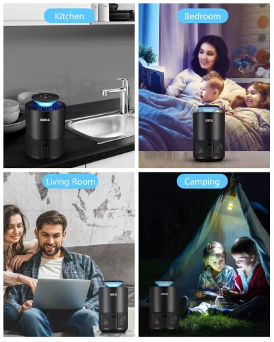 Mosquito Trap Nontail Fruit Fly Traps For Indoors,Catcher & Killer For Gnat, Moth, Flies, Non-Zapper Insect Traps With Uv Light Fan & Sticky Glue #TOP5