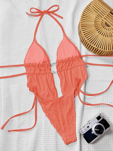 Image of RoseSeek Women's 2 Piece Boho Polka Dots Beaded Bikini Sets Sexy Swimsuits