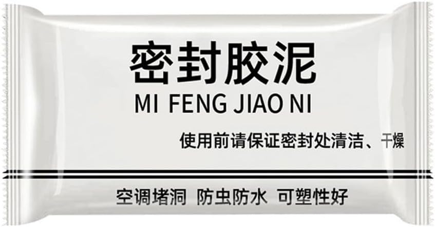 White Wall Hole Sealing Clay for Cracks Repair, Waterproof Fireproof Smokeproof Cement Filler, Flexible Hardening Putty for AC Holes and Water Leakage Prevention (30g)(1pcs)