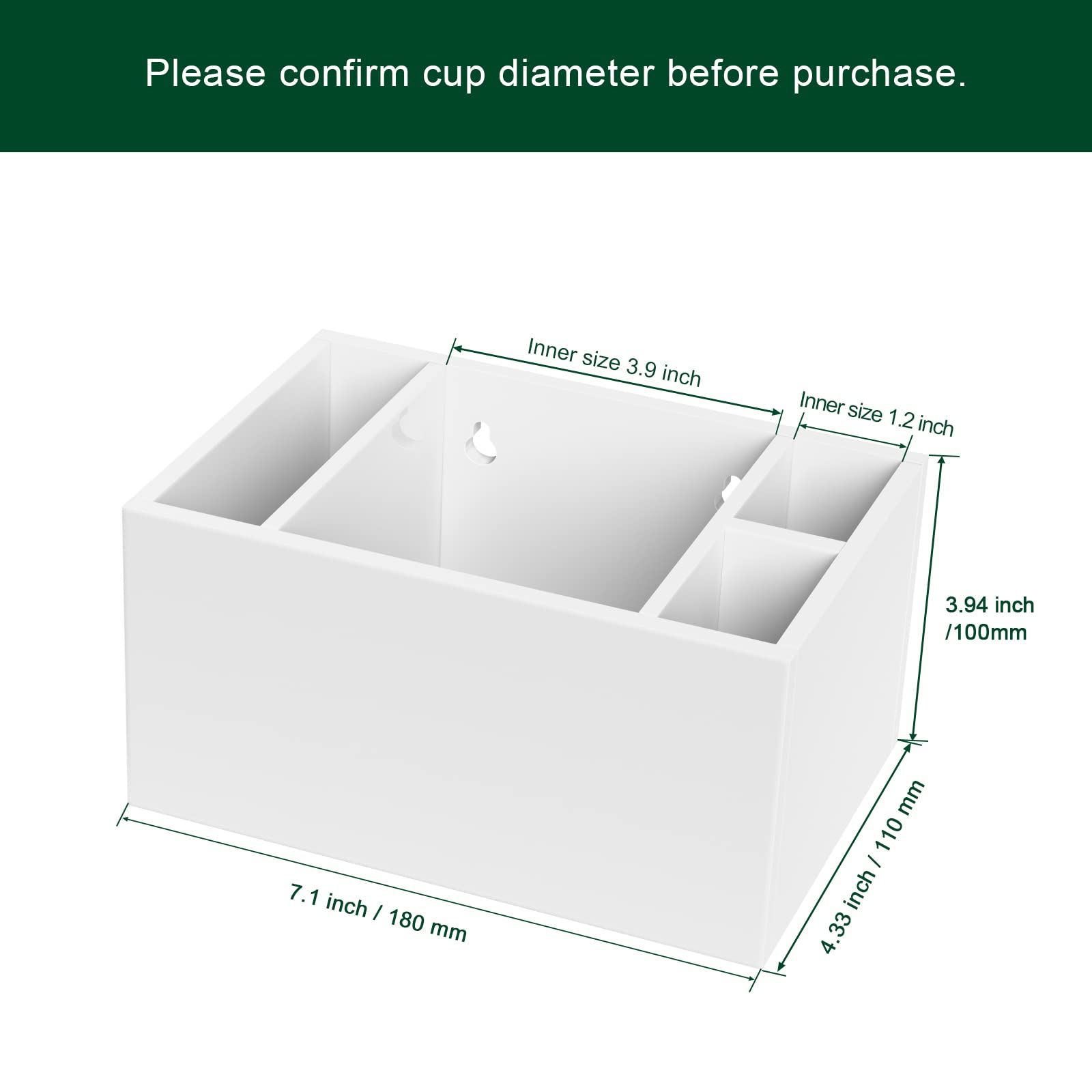 BOSSCASA Solo Cup Holder with Marker Slot, Party Cup Dispenser Acrylic Cup Organizer Mark Your Cup and Drink Up Caddy Modern Bar Counter Decor, White