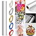 Rouleau de Cellophane Transparent, VEGCOO Papier Cadeau Transparent, Fleuriste Papier Transparent pour Papier D'emballage de Panier de Fleurs 30m*54cm(27cm*2))