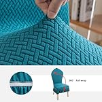 Round Back Dining Chair Cover Stretch Thickened Chair Slipcover with Skirt for Dining Room Kitchen Chair Cover Set of 2 4 6 Dining Chairs Slipcovers Chair Protectors Covers,C 4pcs - Image 3
