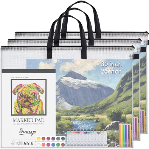 YOPCDJ 30x25 inches Extra-Large Art Portfolio Bag, Portfolio Folder for
