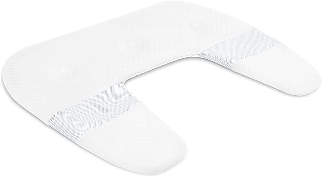SAHEYER Side Sleeper Pillowcase, Odorless Body Memory Foam Pillowcase, U-Shaped Ergonomic Orthopedic Support Bed Pillowcase, White
