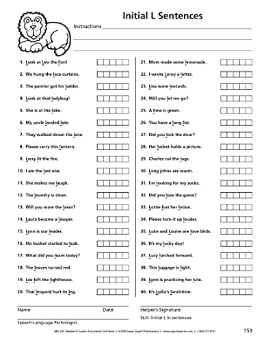 Webber's® Jumbo Articulation Drill Book: Reproducible Drill Sheets For Target Sounds In The Initial, Medial, And Final Positions Of Words, Phrases, And Sentences! Includes Hundreds Of Delightful Pictures. #TOP4