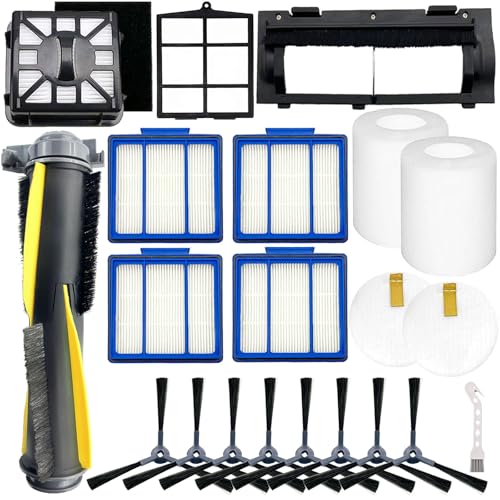 Replacement Part for Shark IQ R101AE RV1001AE AV912S AV1010AE RV1000 AV970 AV993 AV1002AE,1 Main Brush,1 Roller Brush Cover,4 Filter,8 Side Brushes,1 Pre Filter,1 Filter&2 Pre-Motor Foam&Felt Filter