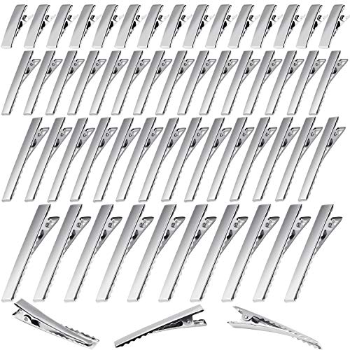 Elcoho 200 Pieces Metal Hair Clips Single Prong Curl Clips Silver Alligator Section Clips with Teeth Hairbow Accessory for Women Girls Elcoho 200 Pieces Metal Hair Clips Single Prong Curl Clips Silver Alligator Section Clips with Teeth Hairbow Accessory for Women Girls