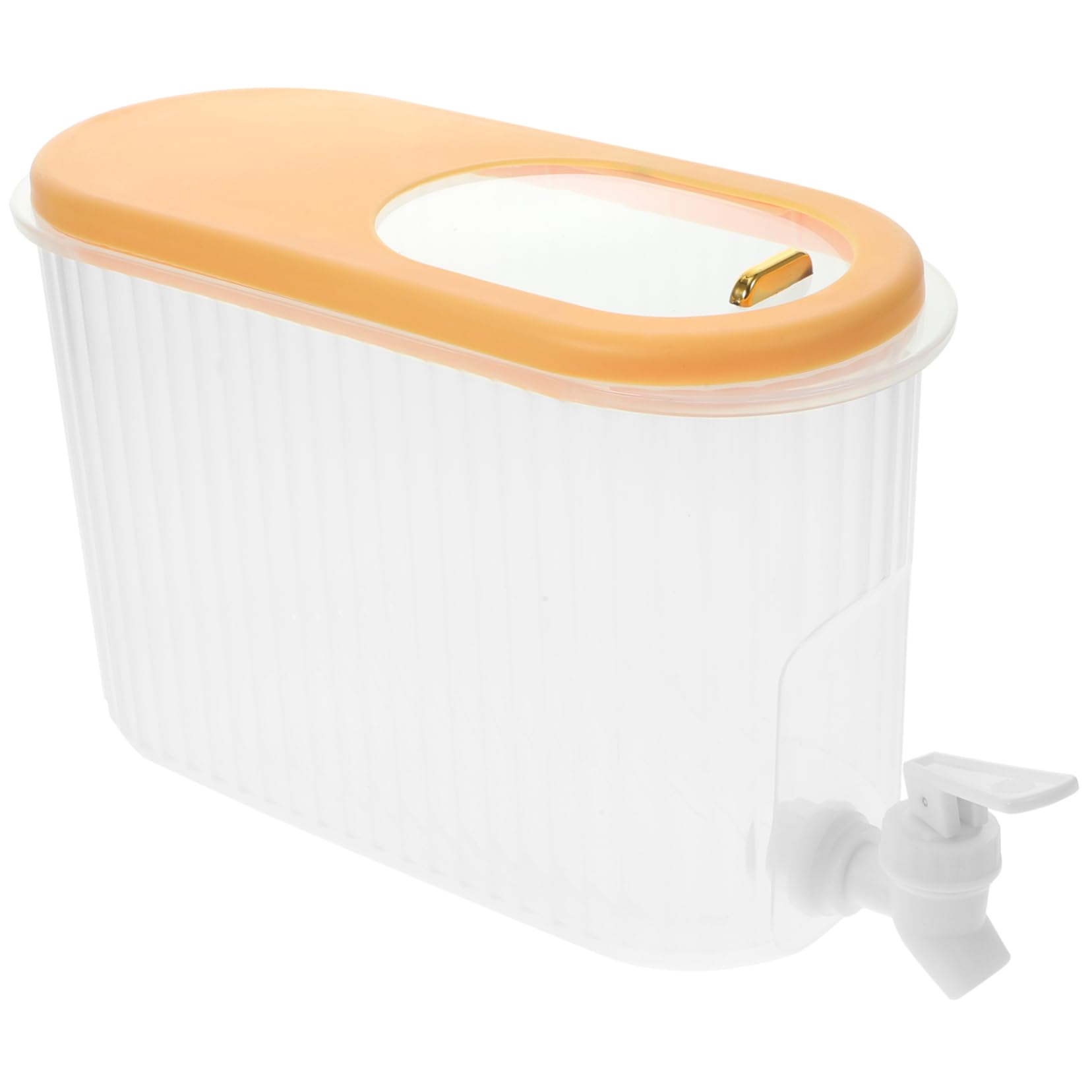 PRETYZOOM Beverage Dispenser with Faucet Cold Water Storage Container Drink Holder for Fridge for Parties and Outdoor Use Easy Refill with Blockage Spigot