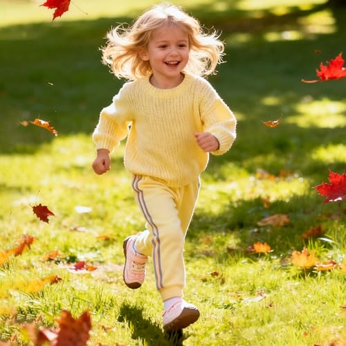 Image of Balabala Girls Boys Toddler Sneakers Wide Toe Box Walking Shoes | Unisex Kids Sneakers with hook-and-loop straps, non-slip soles, soft heel cushion, and flexible support for play