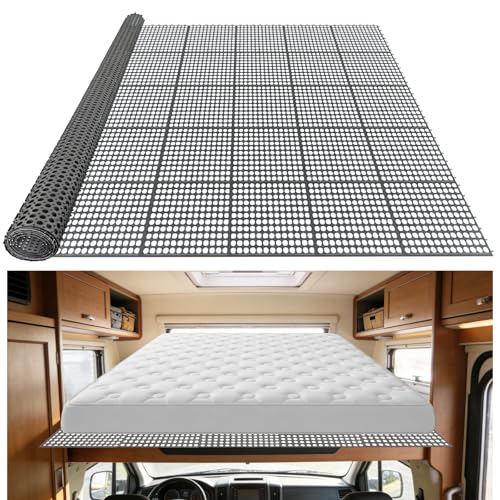 Plastic Mattress Underlay Pad 83x59 Queen Size Breathable Mesh RV Under Mattress Ventilation Air-Flow Interlocking Modular Design for RV Boat Camper