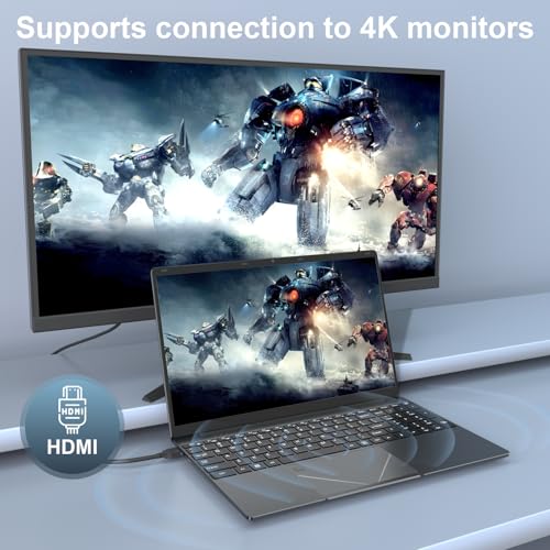 LEEDOW Laptop PC-15.6" 16GB RAM LPDDR4 512GB SSD Laptop Computer Alder Lake-N95 CPU up to 3.4Ghz Notebook Support Touch ID, WiFi, BT Notebook for Work,Student,Movies - Image 5