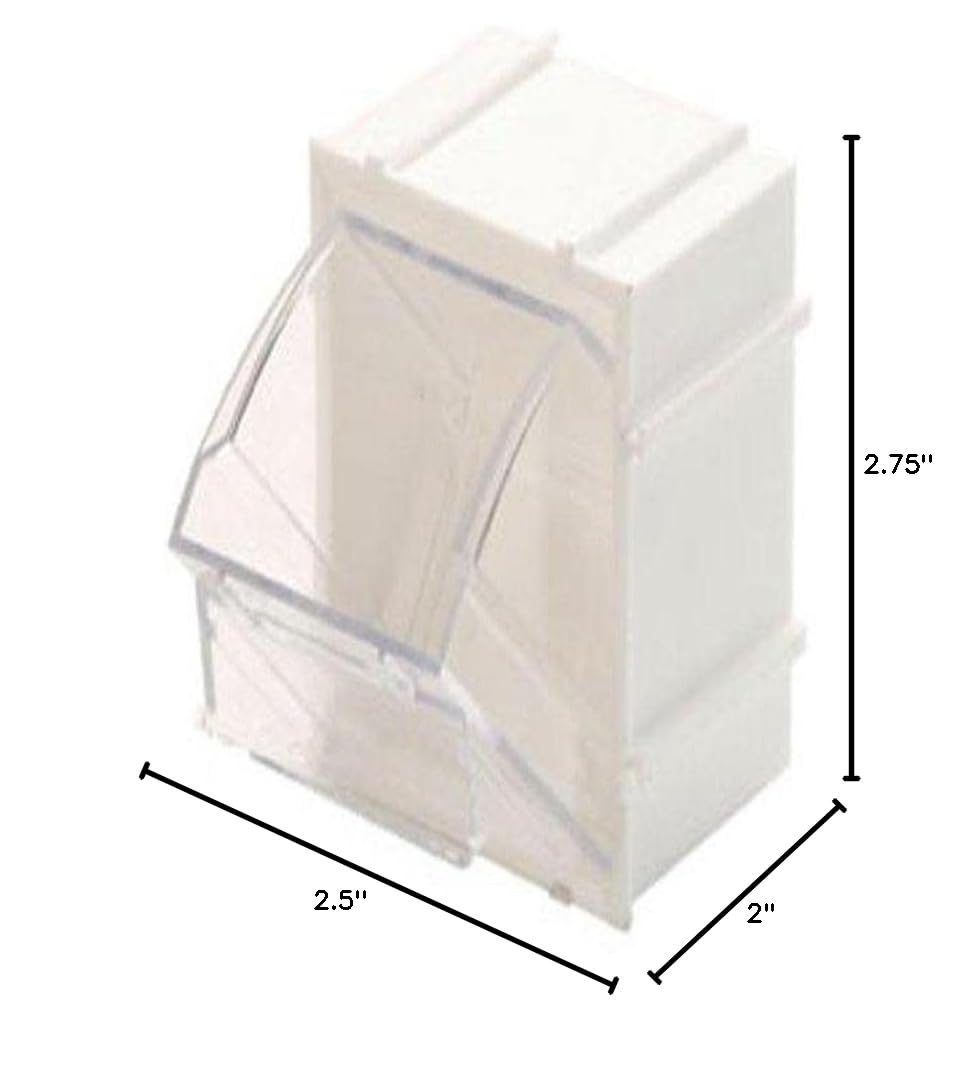 Quantum QTB409 Clear 2-Inch by 2-1/2-Inch by 2-3/4-Inch Tip Out Bin System, White, Case of 9