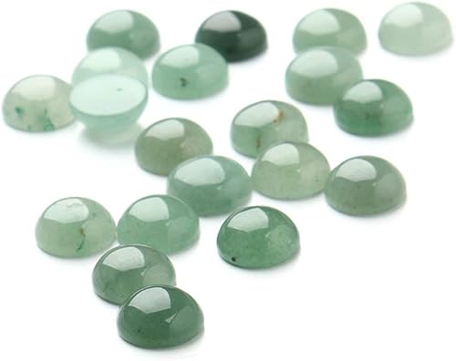 Miniatura 6 de SUPVOX 20 cuentas redondas de piedra natural con parte trasera plana, cuentas sueltas redondas de jade semipreciosas para hacer joyas de bricolaje