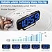 Peakeep Small Digital Alarm Clock for Bedrooms, Loud for Heavy Sleepers Adults, Dimmable Plug in Electric Large Numbers Clock Battery Backup, Slim Clock for Table Office Modern Living Room (BB)