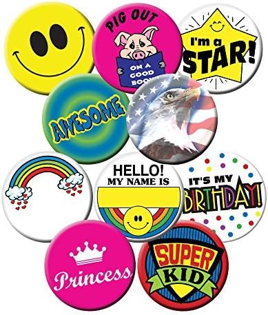 Badge-A-Minit 2 1/4" Starter Kit Button Machine with Pin-Back Button Parts and Designs