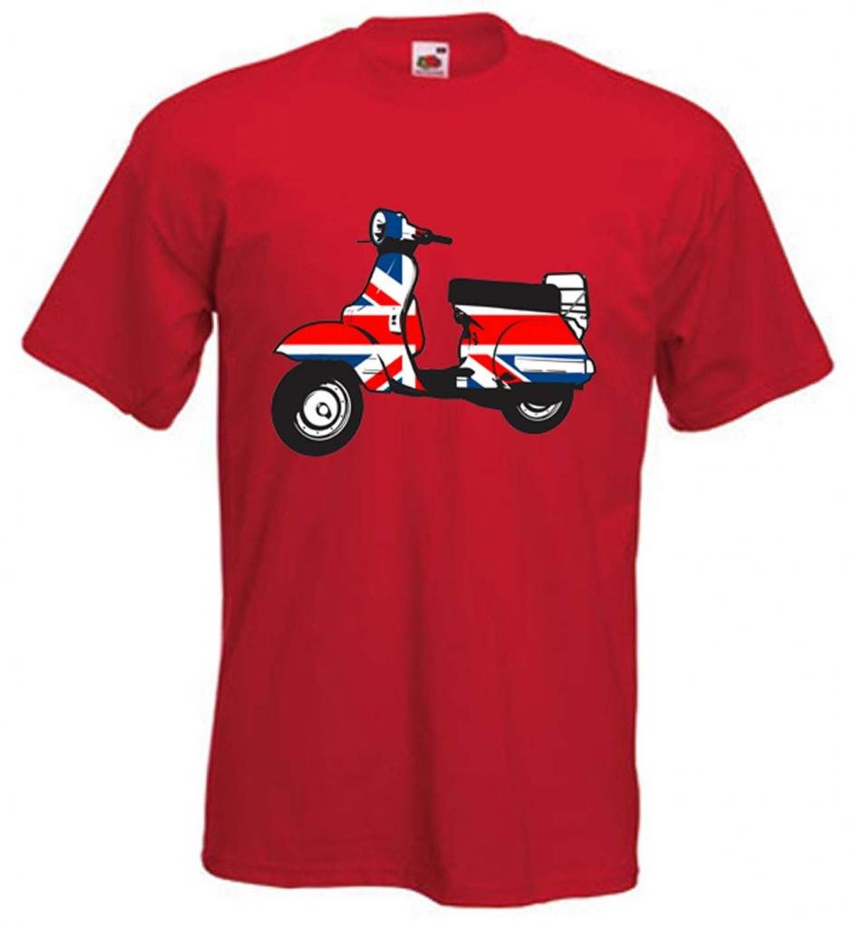 Tribal T-Shirts Men's Red Mod Scooter T Shirt (Large, )
