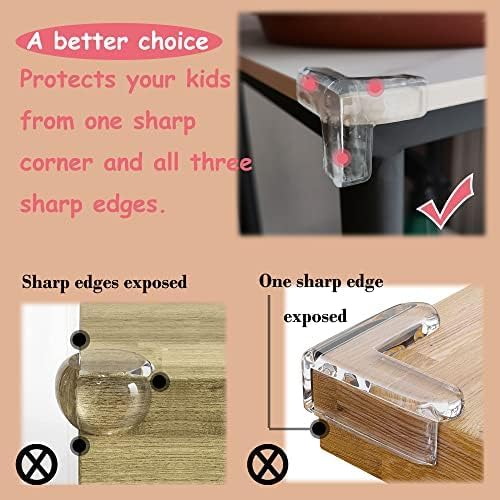 Miniatura 3 de saicheek 4 protectores de esquina de silicona pequeña (longitud 1.4 pulgadas), a prueba de bebés, protectores de esquina de mesa para bebé,