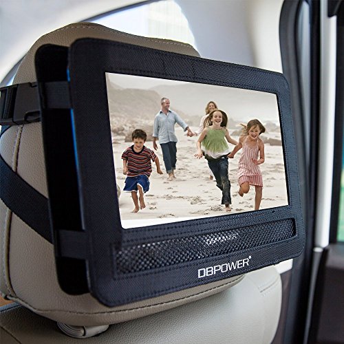 DBPOWER 10/10.5 Car Headrest Mount Holder Strap Case for Swivel & Flip Style Portable DVD Player (10-10.5)