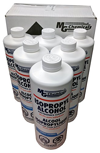 MG Chemicals 99.9% Isopropyl Alcohol Electronics Cleaner, 945 mL Liquid Bottle (Case pack of 6 bottles) (824-1LX6)