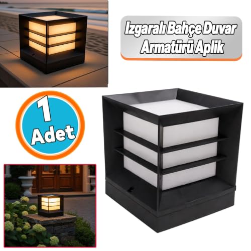 Set Üstü Mega Izgaralı Bahçe Duvar Armatürü 60 cm Aplik Suya Dayanıklı Modern Dış Mekan Aydınlatma