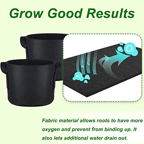 Phyex 12-Pack 3 Gallon Nonwoven Grow Bags, Aeration Fabric Pots With Durable Handles, Come With 12 Pcs Plant Labels #TOP2