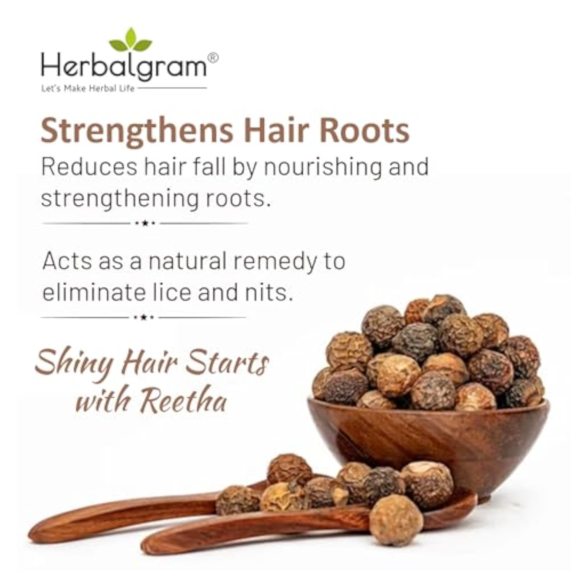 Raw Reetha Nuts & Hibiscus Flower Combo Pack