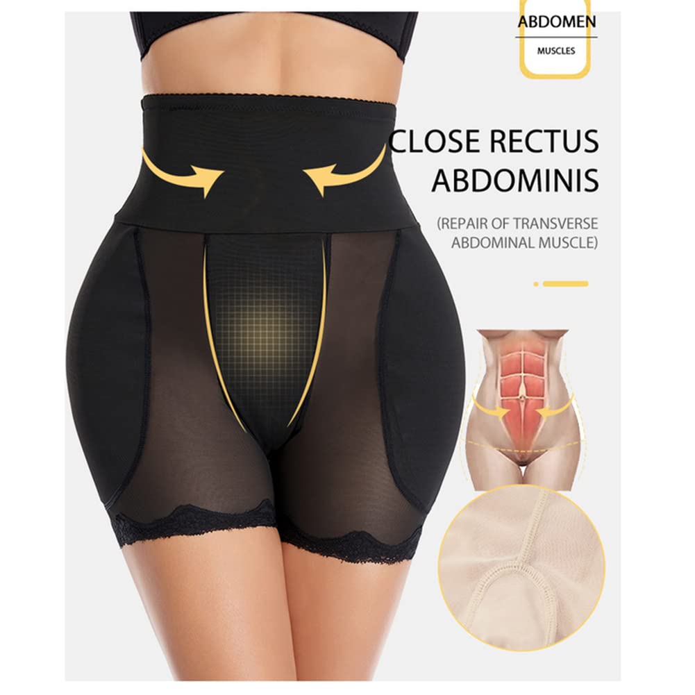 Pantaloncini Modellanti per la Vita, per Sollevare i Glutei, per allenare la Pancia, per Le Donne(Nero-X-Large
