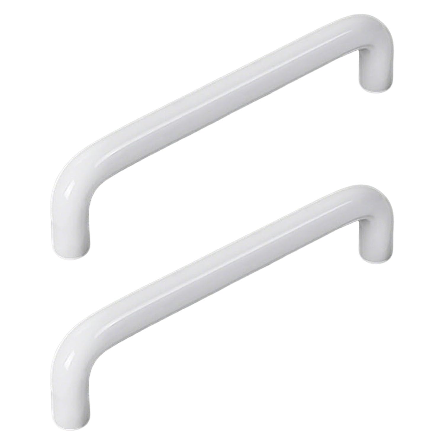 MXXQRHF 2 Pcs White Aluminium Alloy Cabinet Handles - 128mm Drawer Pulls for Dresser, Kitchen Cabinets, Wardrobe Doors, Cupboard Hardware - Modern, Stylish & Durable