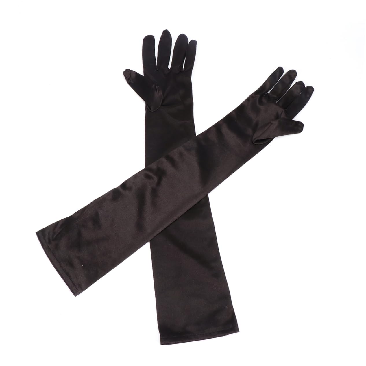VALICLUD 6 Pares Guante Largo Mitones Negros Guantes de Mujer Guantes de Moda Guantes Comodos Mitones de Damas Guantes Largos de Licra Guantes de Opera Cubierta Protectora Codo Mangas