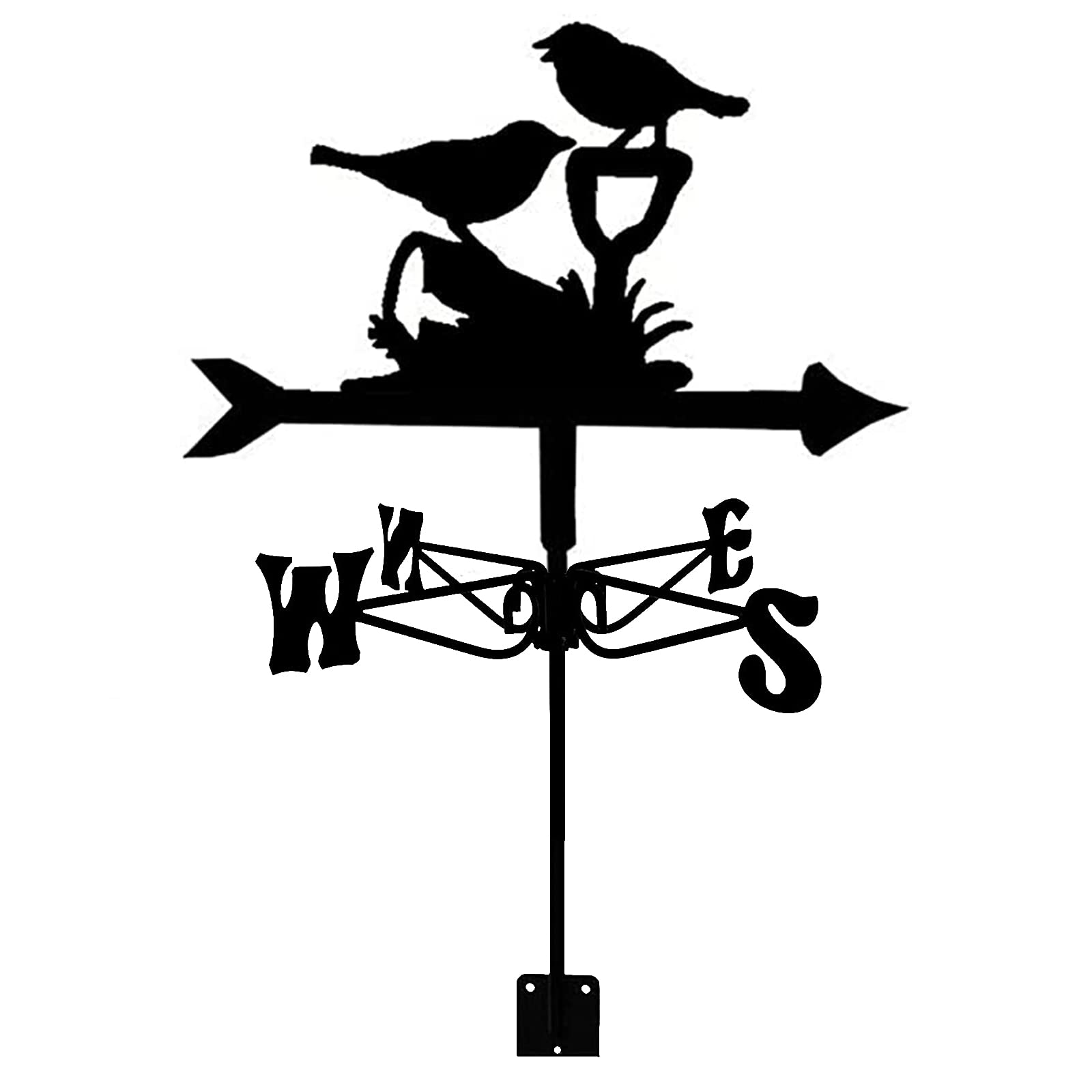 WIQUYBML Metal wind vane Stainless Steel Weather Vane with Roof Mount, weathervane Garden Decorations for Outdoor Farm Yard Gazebo