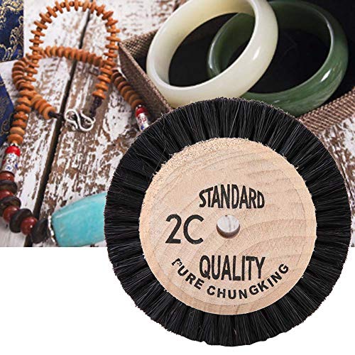 Image of Professional Jewelry Polishing Brush, Soft Bristle Wheel Buffing Accessory for Gold, Silver, Metal, and Watch Cleaning Ideal for Jewelers, Watchmakers, and Crafters.